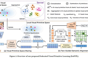Beyond Class Boundaries: Federated Visual Primitive Sharing with Text-Guided Adaptation